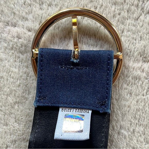 Dolce & Gabbana Denim and Gold Belt - Picture 9 of 16